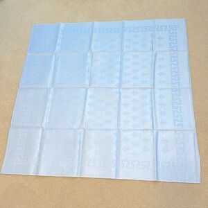 Vintage Card Table Material - Light Blue Tablecloth, Unused, Square